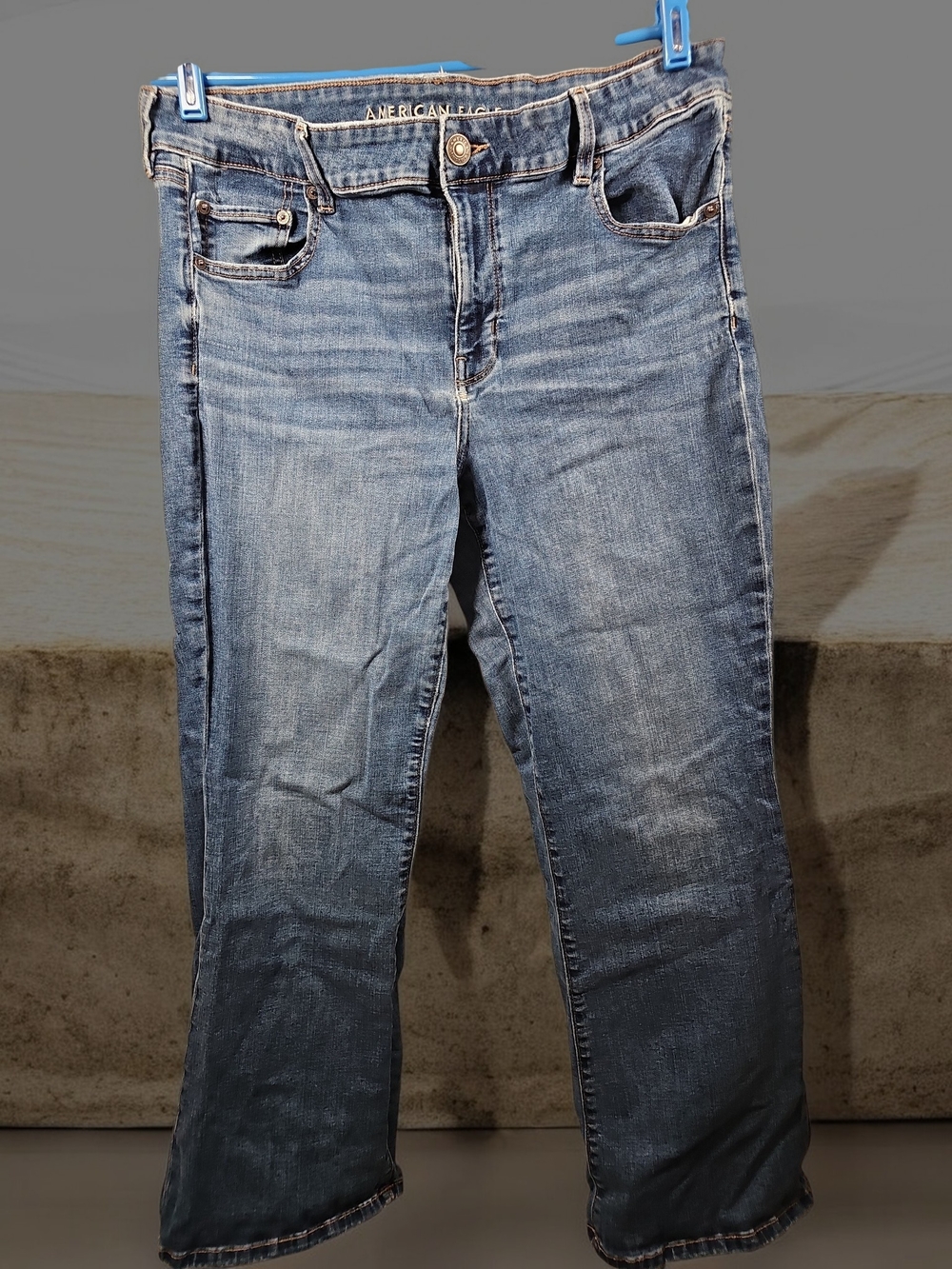 American Eagle Outfitters Womens Blue Washed Jeans